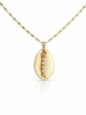 Anthropologie Crystal Cowrie Shell Necklace